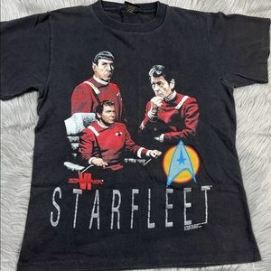 Vintage 1991 Changes Black Star Trek Star Fleet Klingons T Shirt